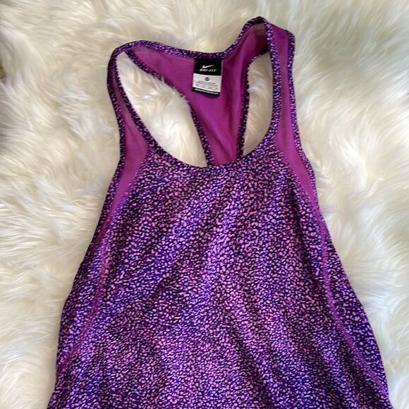Nike workout tank Speckled Purple Muscle Tee size small s - Picture 2 of 4